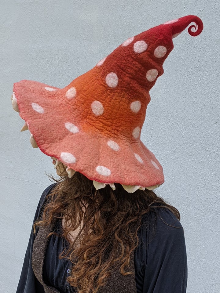 mushroom felt hat