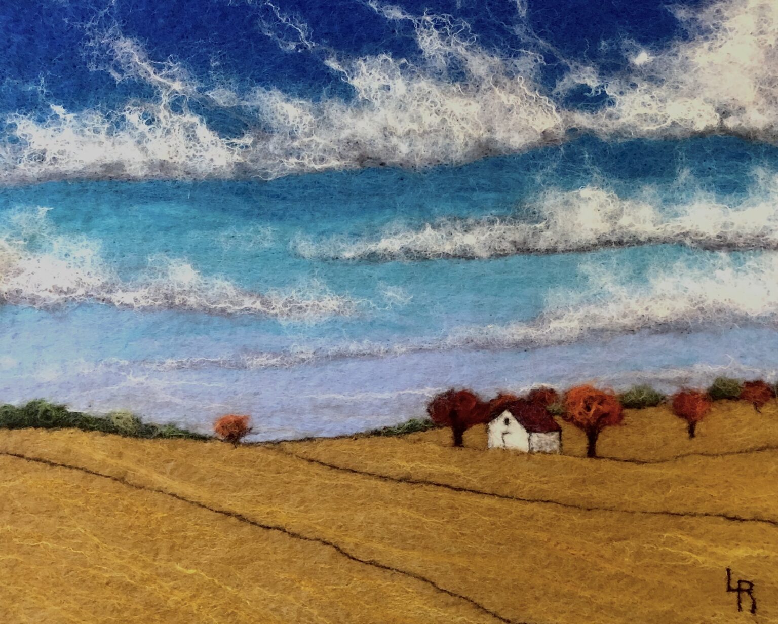 Felt Landscape Crisp Autumn Day Felting Tutorials