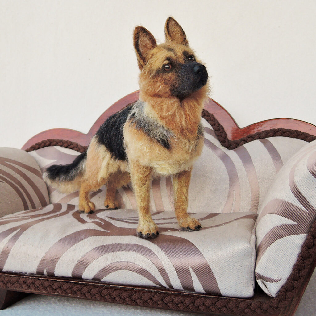 Needle Felt a Realistic Dog Long Hair German Shepherd Felting Tutorials