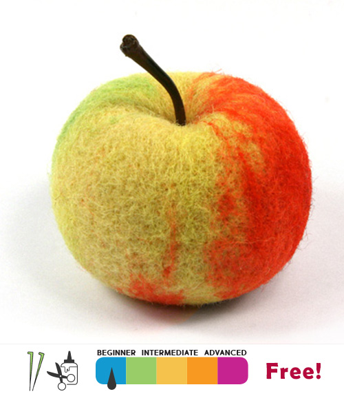 Needle Felting an Apple