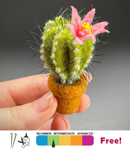 Needle Felting a Cactus